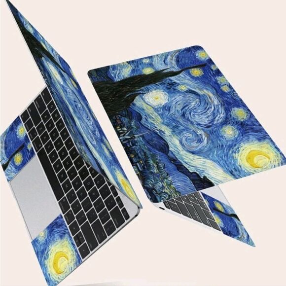 Van Gogh Starry Night Laptop Skin - Picture 2 of 6